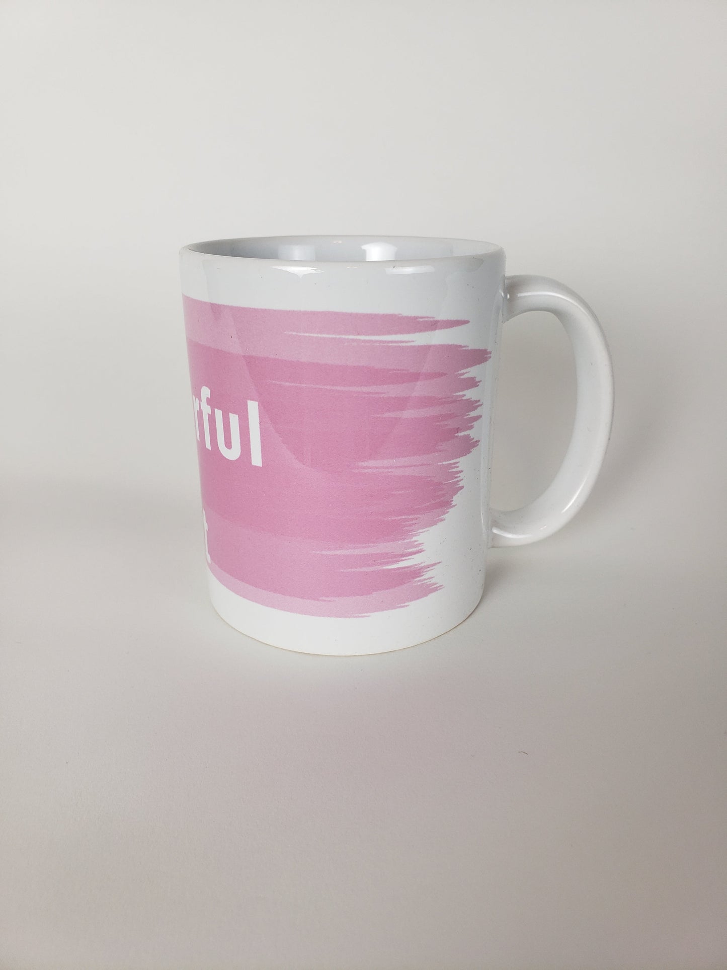 Ever Powerful In Christ Coffee Mug – Pink and Green