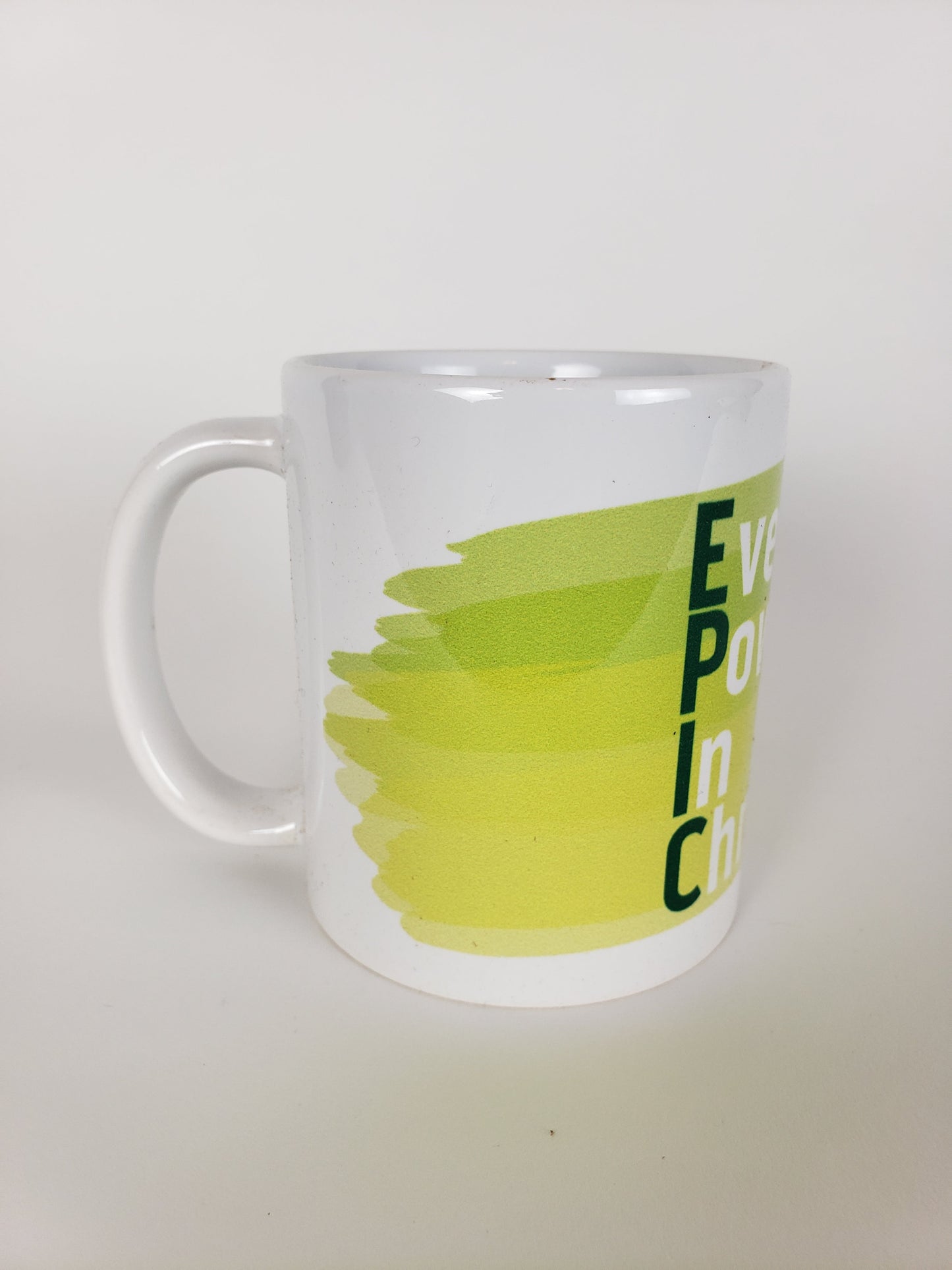 Ever Powerful In Christ Coffee Mug – Green and Green