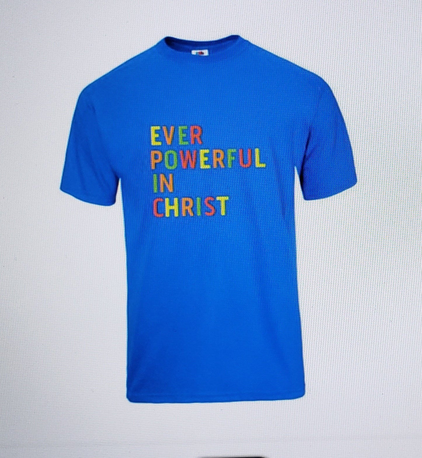 Medium Blue  - Rain - T Shirt - Ever Powerful In Christ