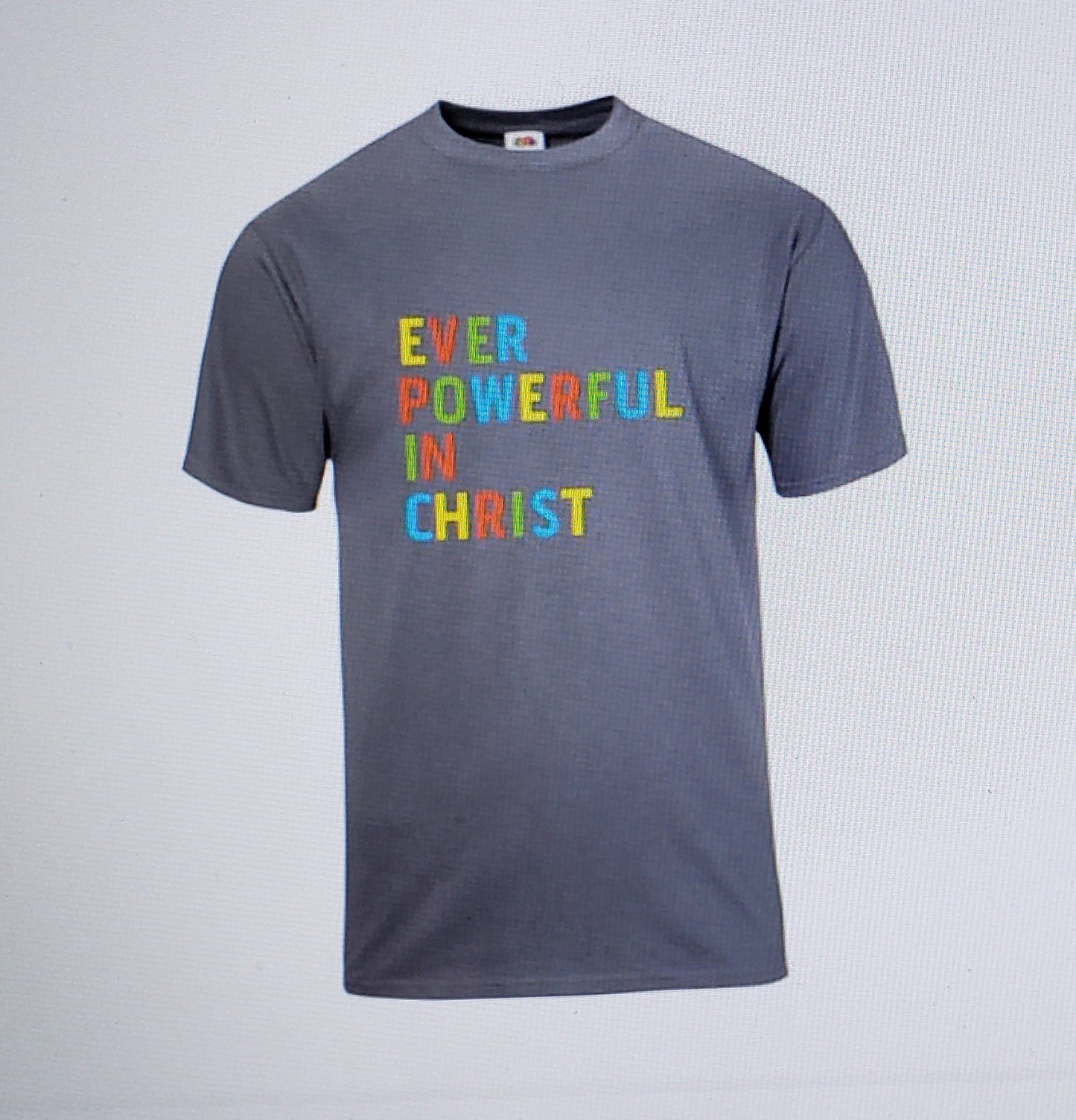 Grey  - Rain - T Shirt - Ever Powerful In Christ
