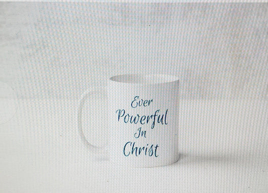 Coffee Mug - BLUE Cottage - Ever Powerful In Christ Coffee